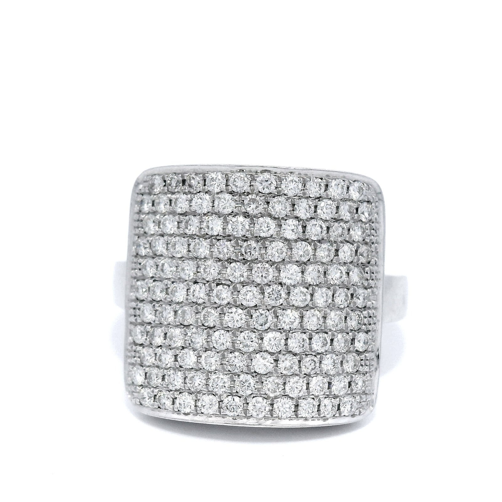 18 Carat White Gold Multi Set Dress Ring