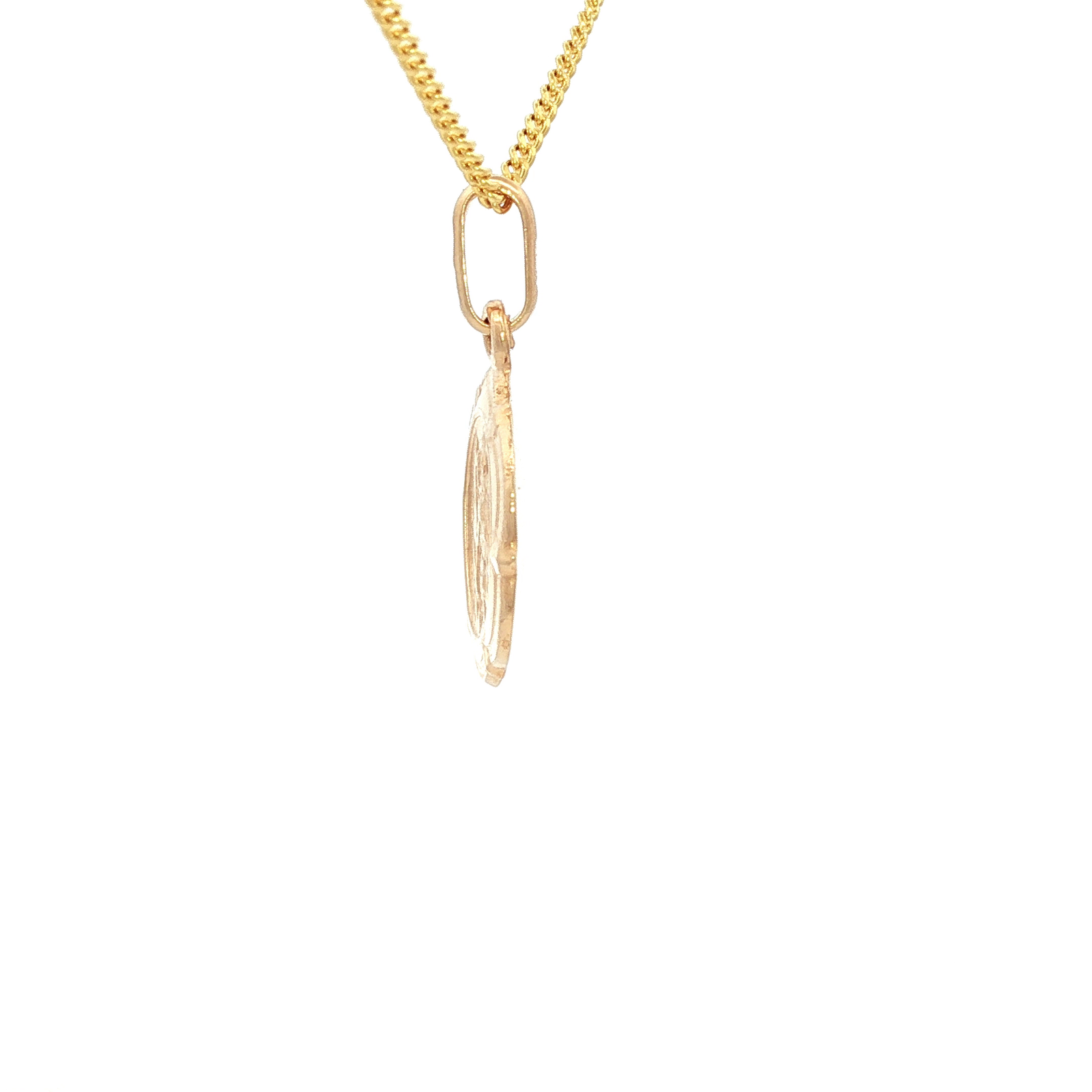 St. Christopher Medal Scallop Edge Pendant