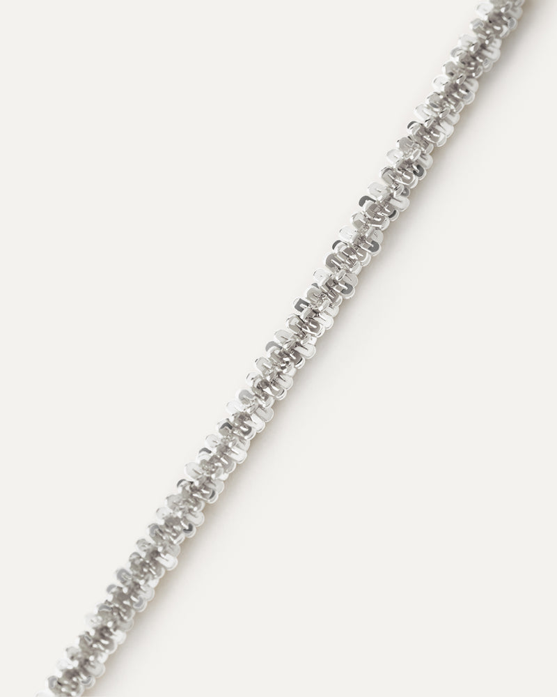 PDPaola Sparkle Silver Chain Necklace