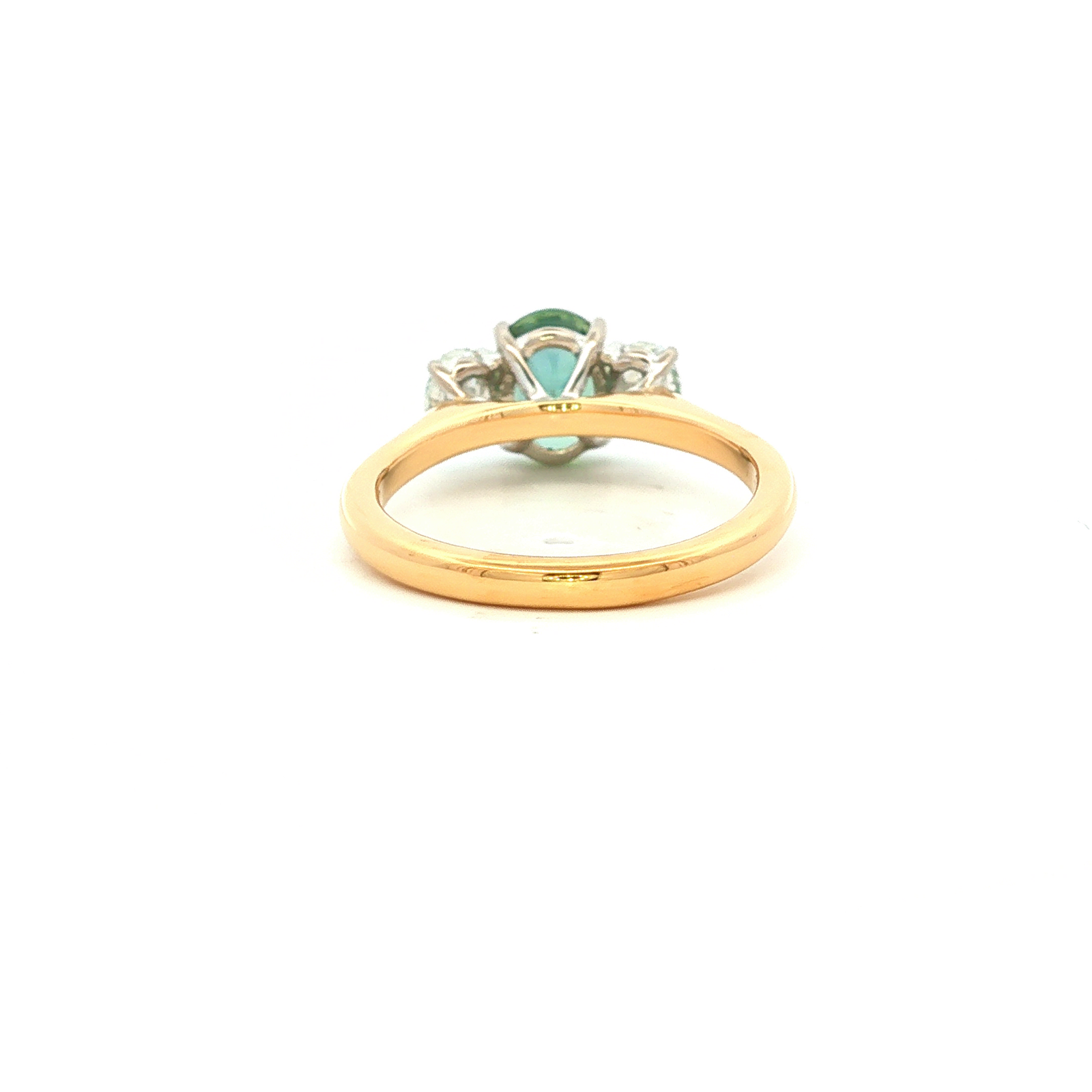 Grey Steely Ceylon Sapphire and Natural Diamond Dress Ring in Yellow Gold