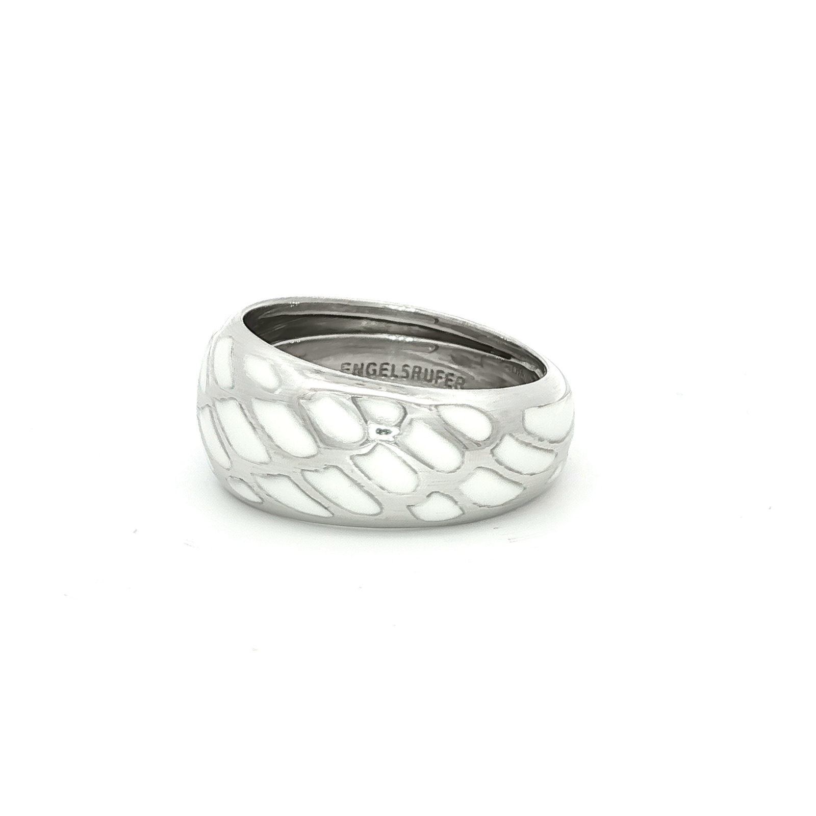 Engelsrufer Silver White Enamel Wing Ring