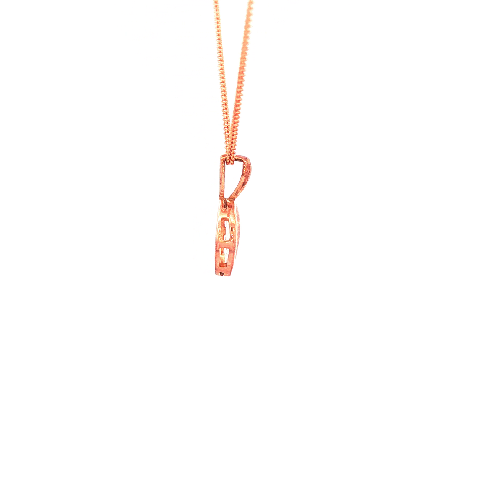 Circle Diamond Pendant Set in 9 Carat Rose Gold