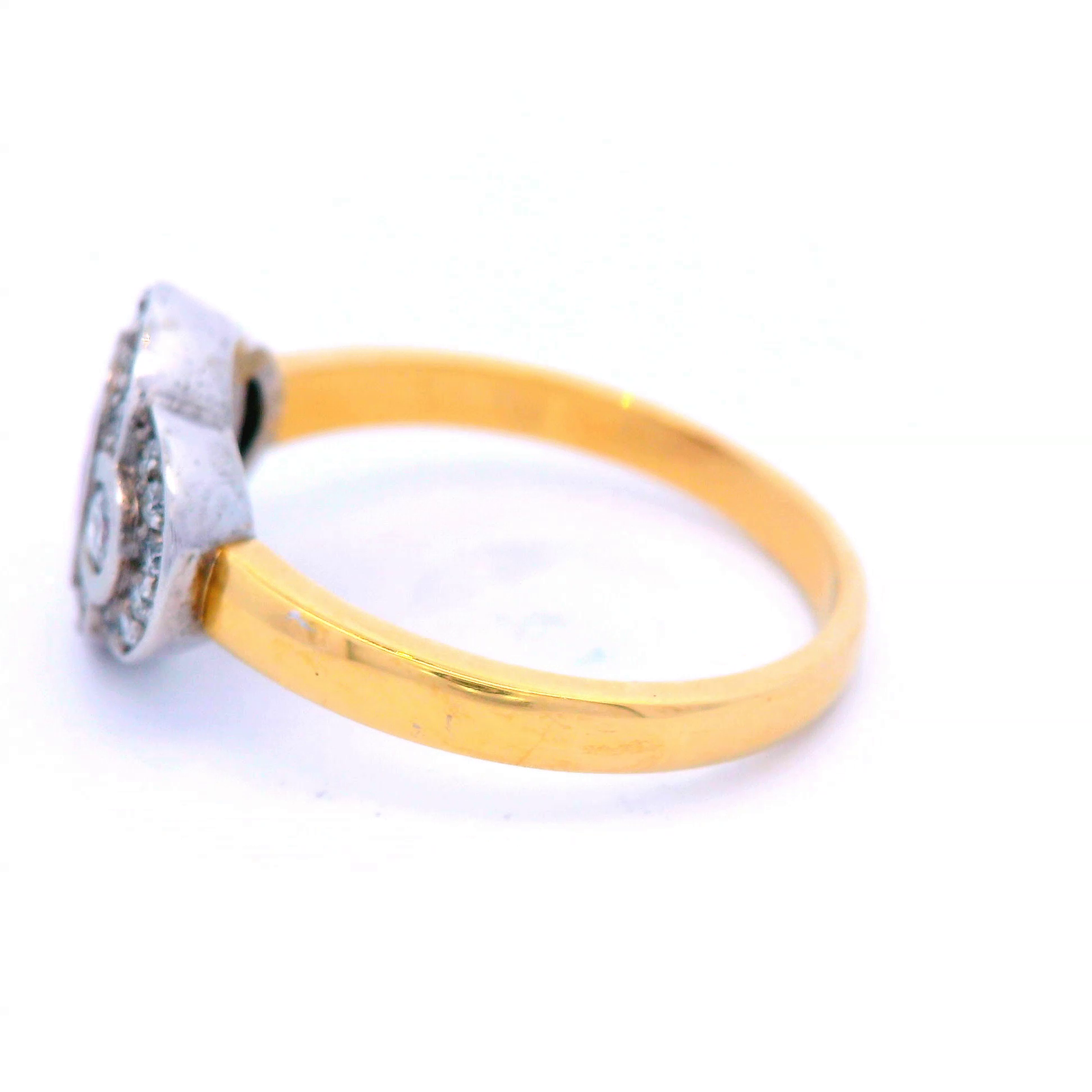 Oval Ruby & Diamond Halo Ring Set in 18ct Yellow and White Gold