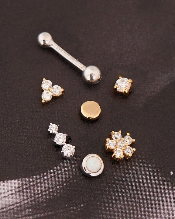Ania Haie Gold Sparkle Barbell Single Earring.