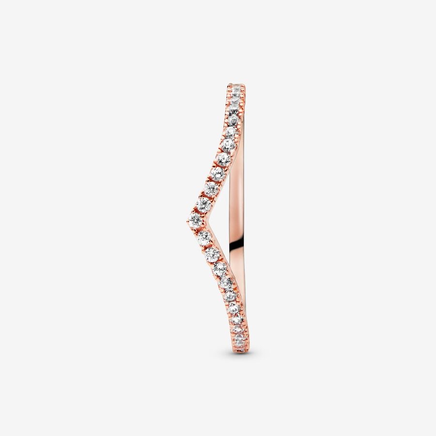 PANDORA Rose Shimmering Wish Ring w CZ