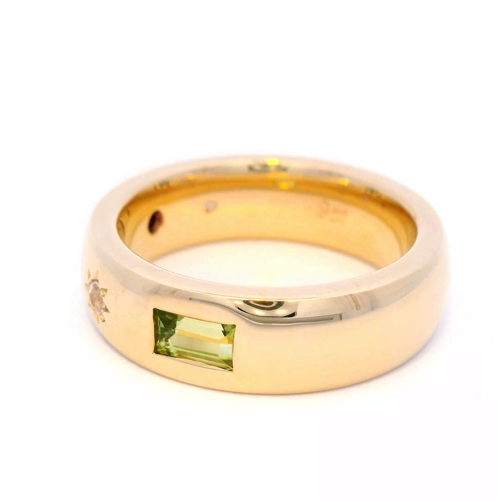 Morganite, Blue Topaz and Pink Tourmaline Dress Ring in Yellow Gold