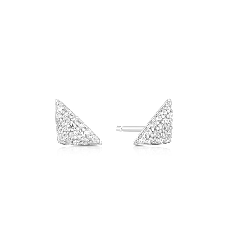 #4A SUNSHINE SIL TRIANGULAR PAVÉ STUDS