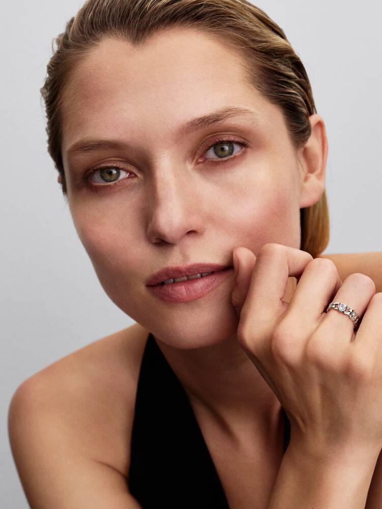 Pandora Heart Cuban Chain Ring