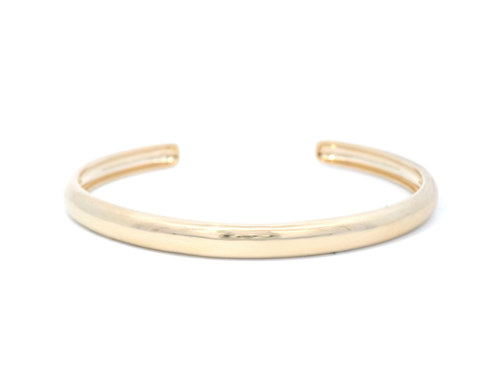 Hollow Bangle In Yellow Gold