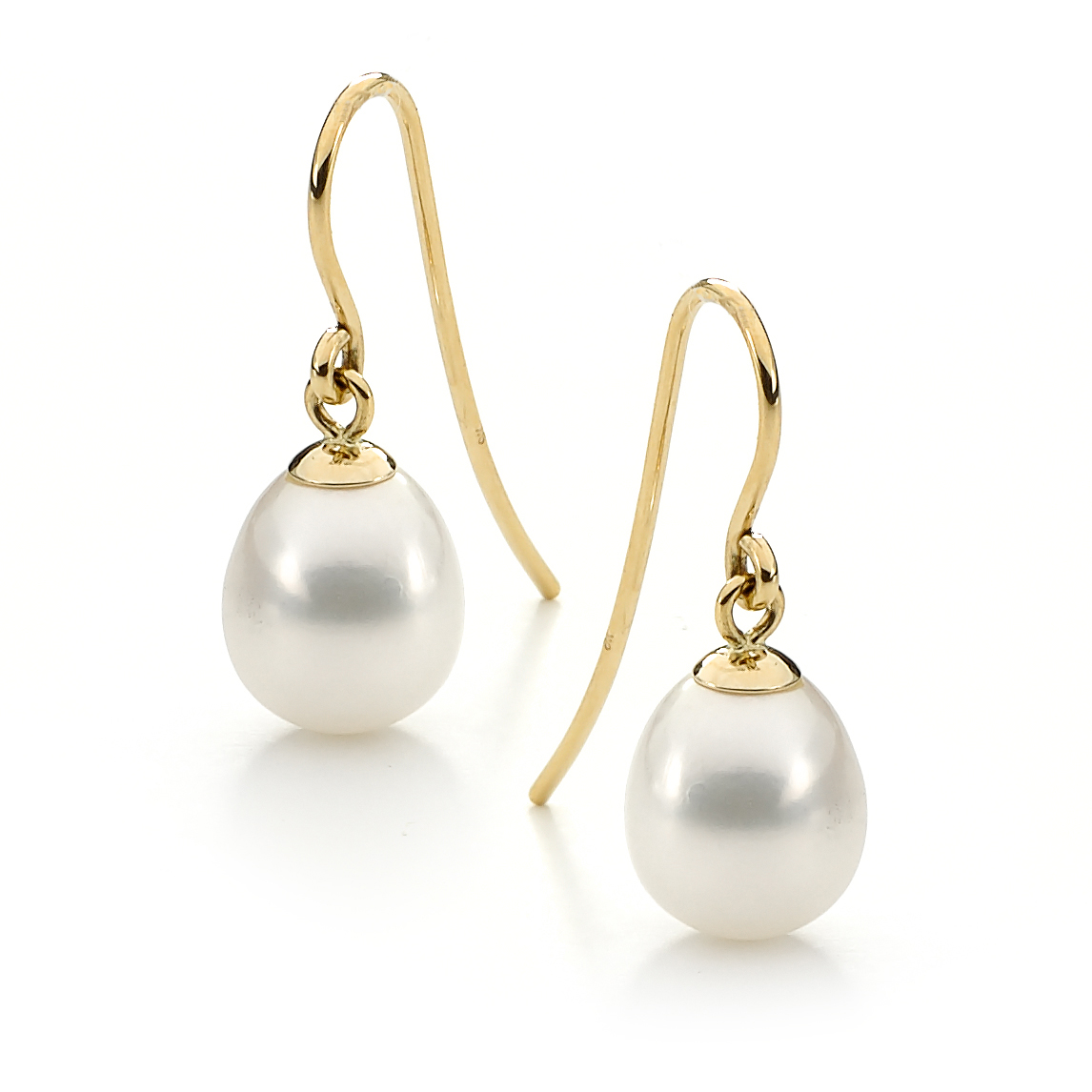 Ikecho Natural White Freshwater Pearl Juliane Earrings