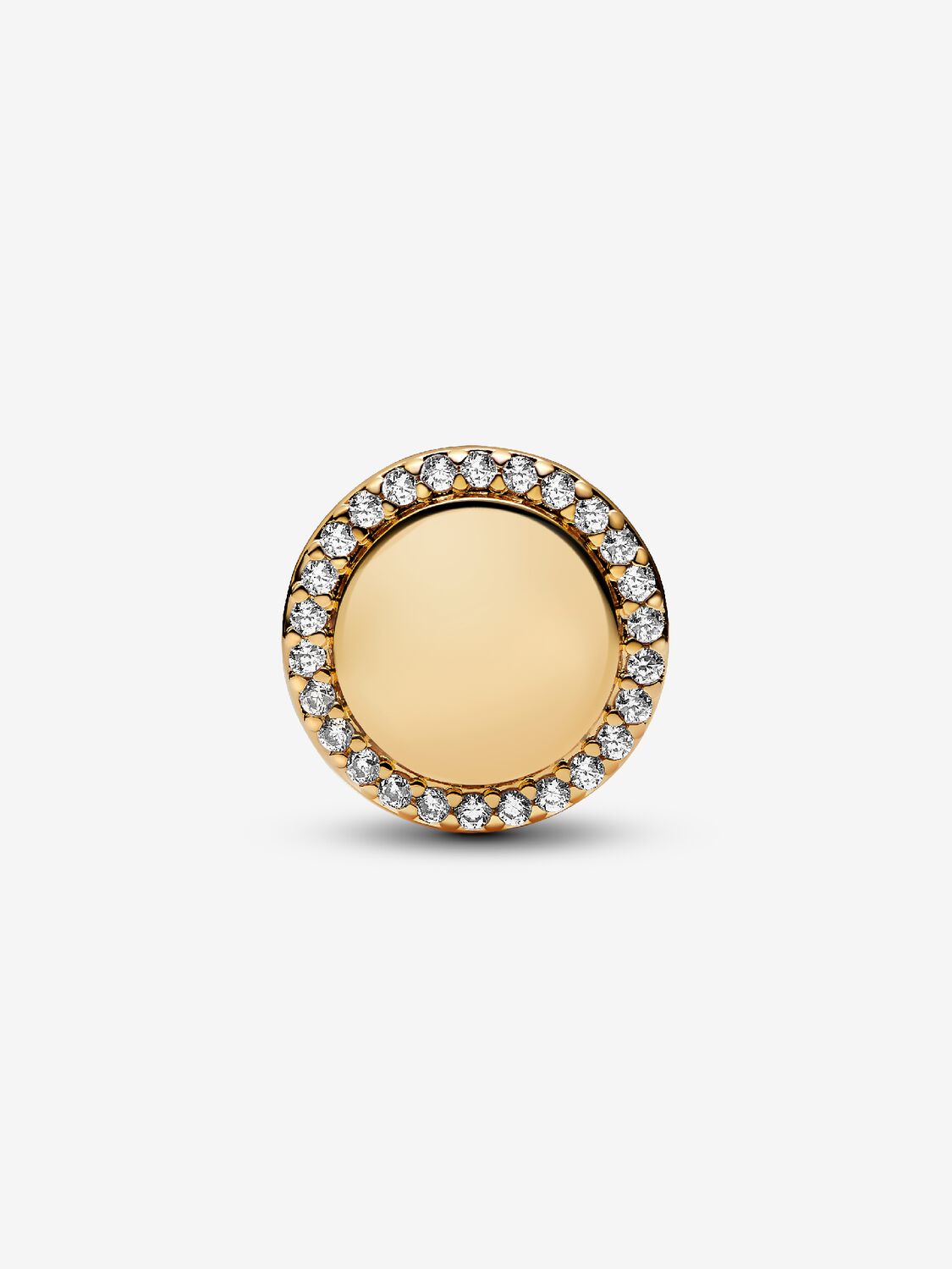 Pandora Engravable Sparkling Button Charm
