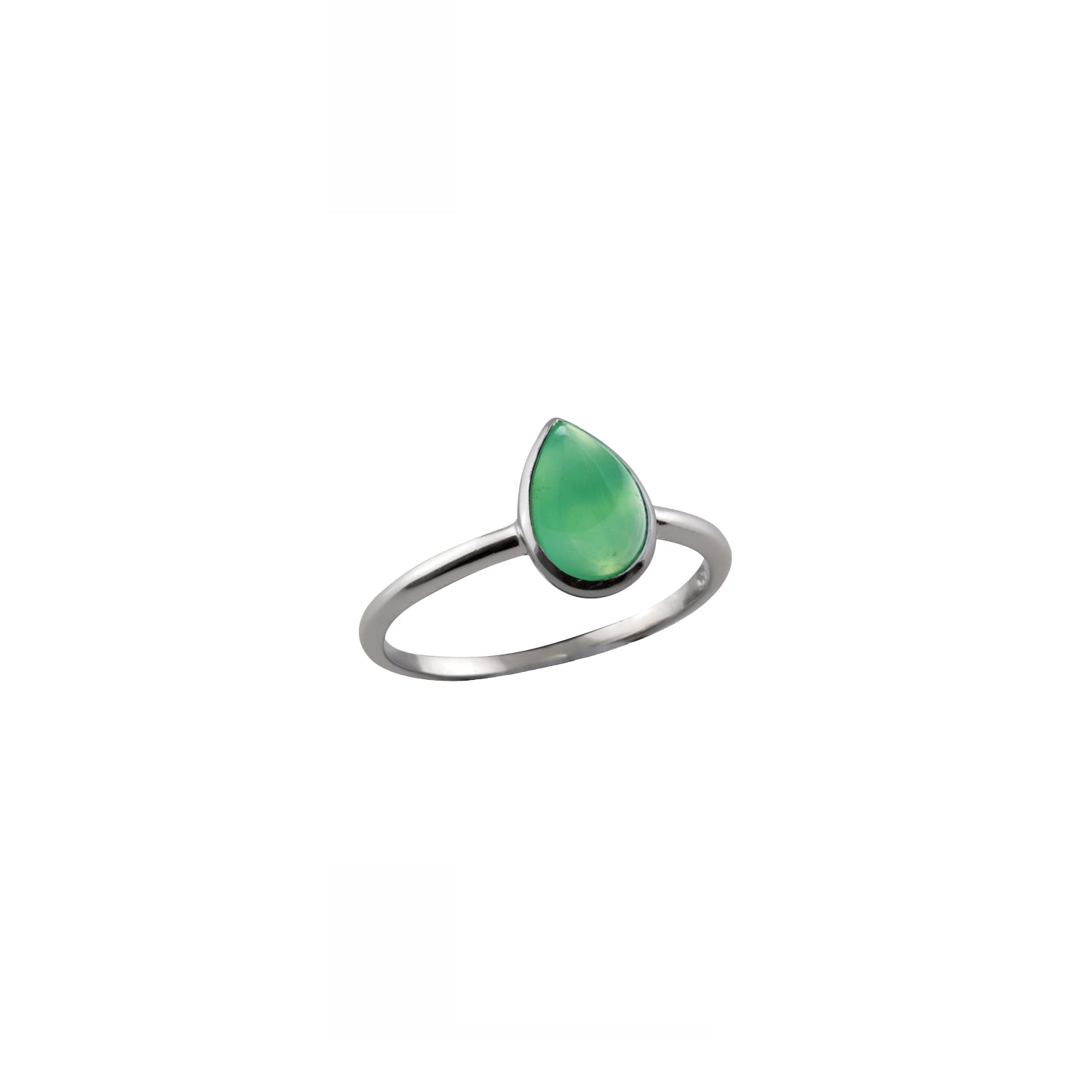 Von Treskow Pear Chrysoprase ring (9mm x 6mm)