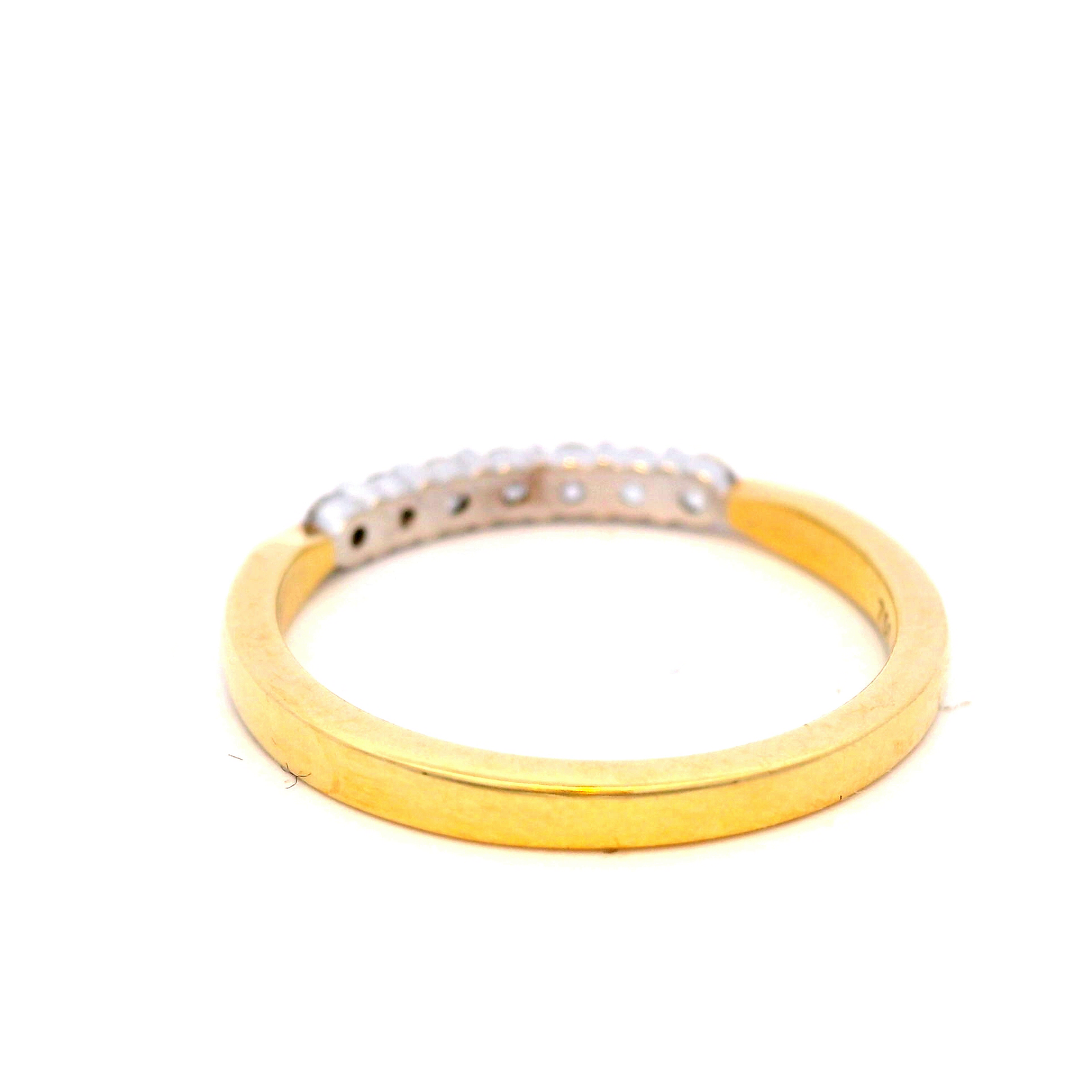 Diamond Set wedding Band in Yellow Gold