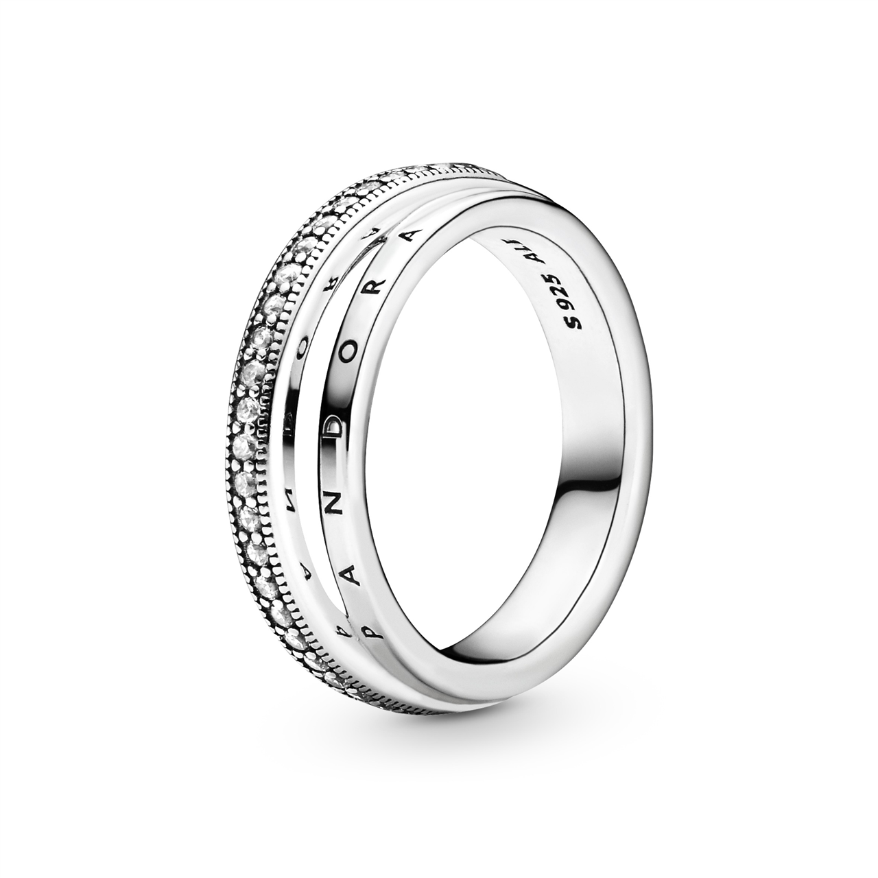 Triple Band Pavé Ring