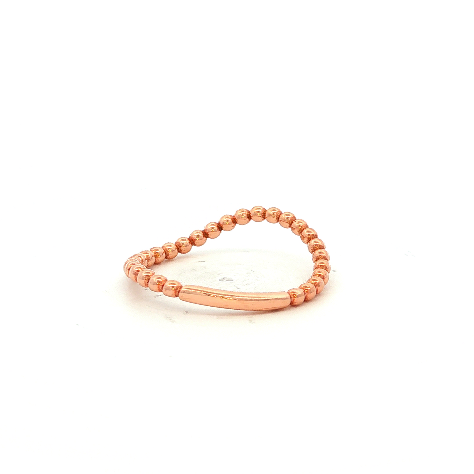 Beaded Dress Ring in Rose Gold