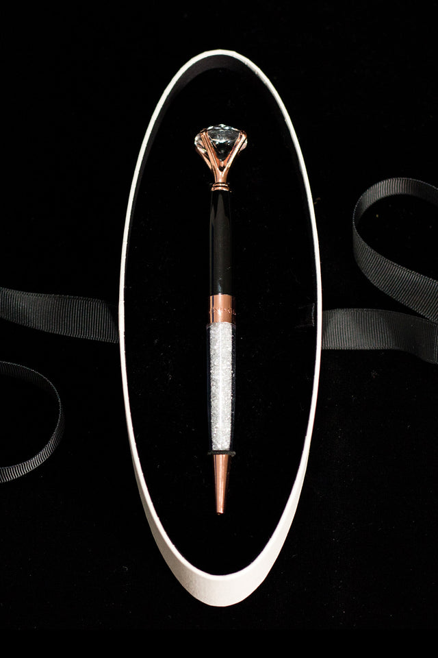 GEORGINI DIAMOND PEN ROSE GOLD / ONYX