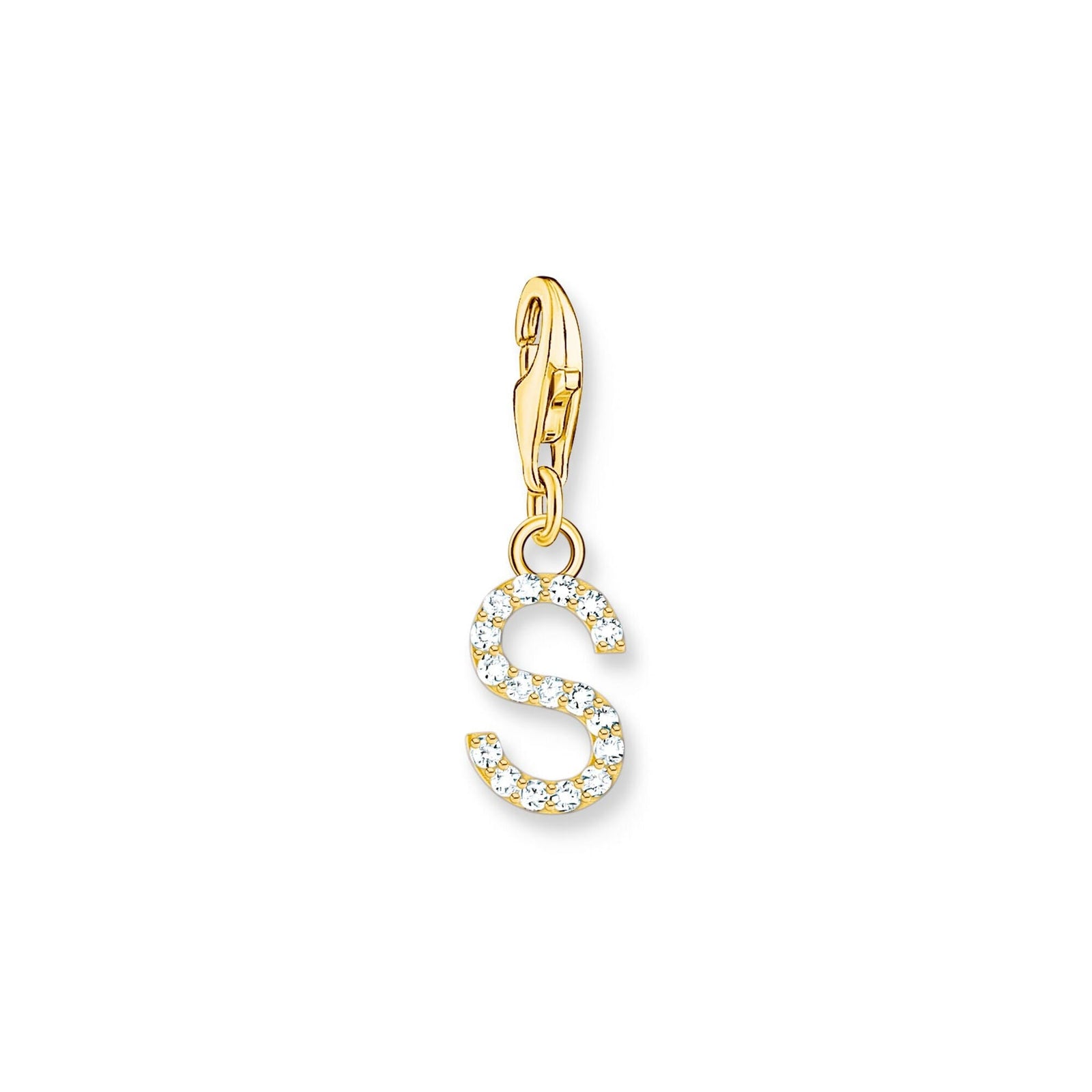 Thomas Sabo Charmista Pendant Letter S Gold Plated