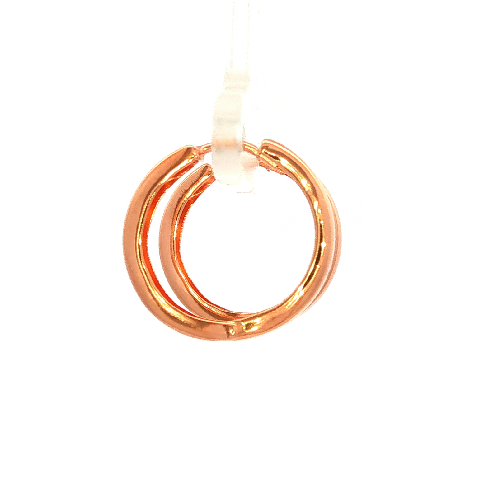 Plain Huggie Earrings in Rose Gold