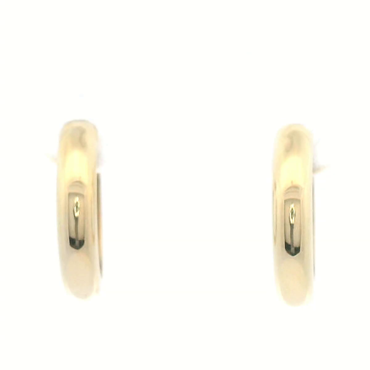 Silver Filled Huggie Earring in Yellow Gold