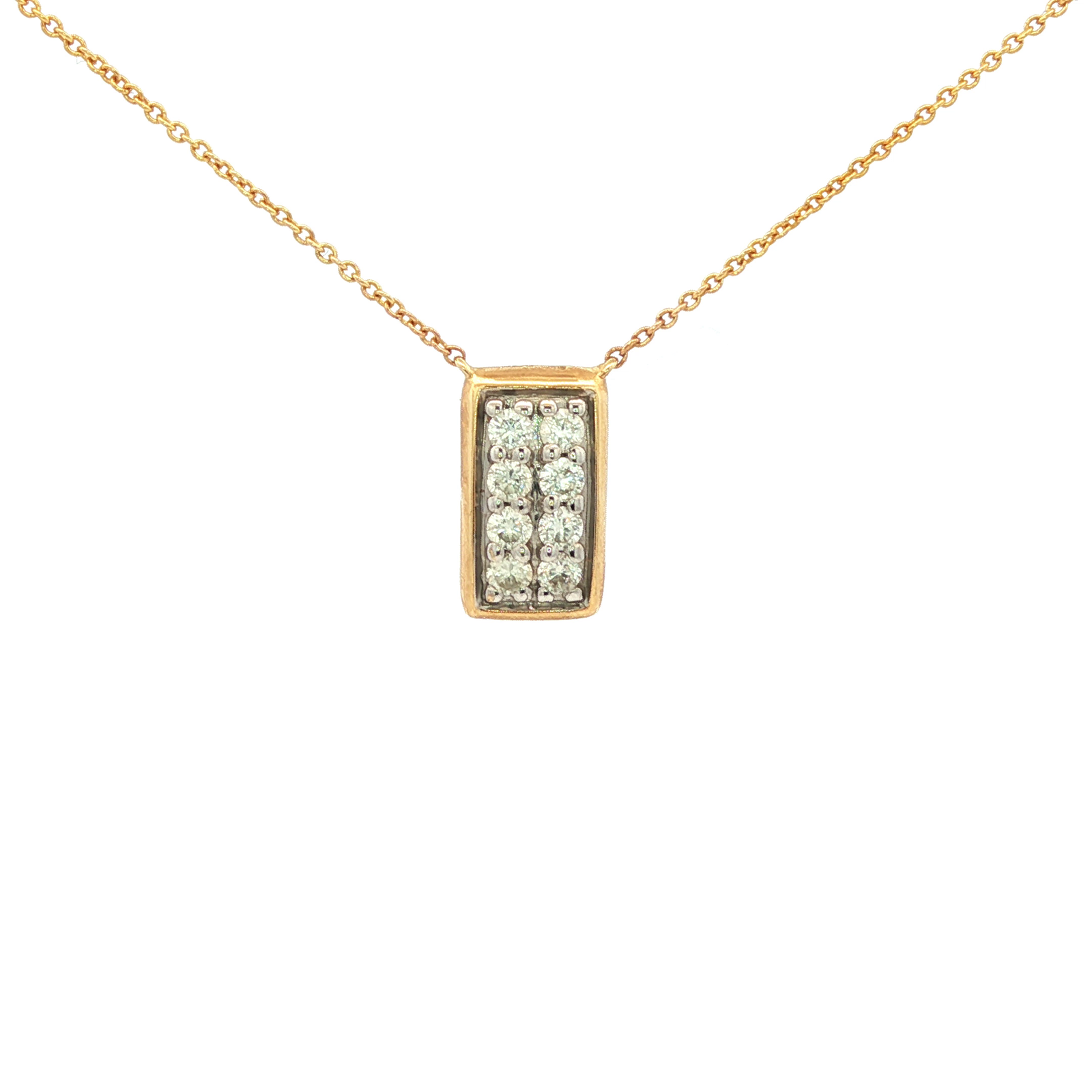 Yellow Gold Diamond Pendant Necklace