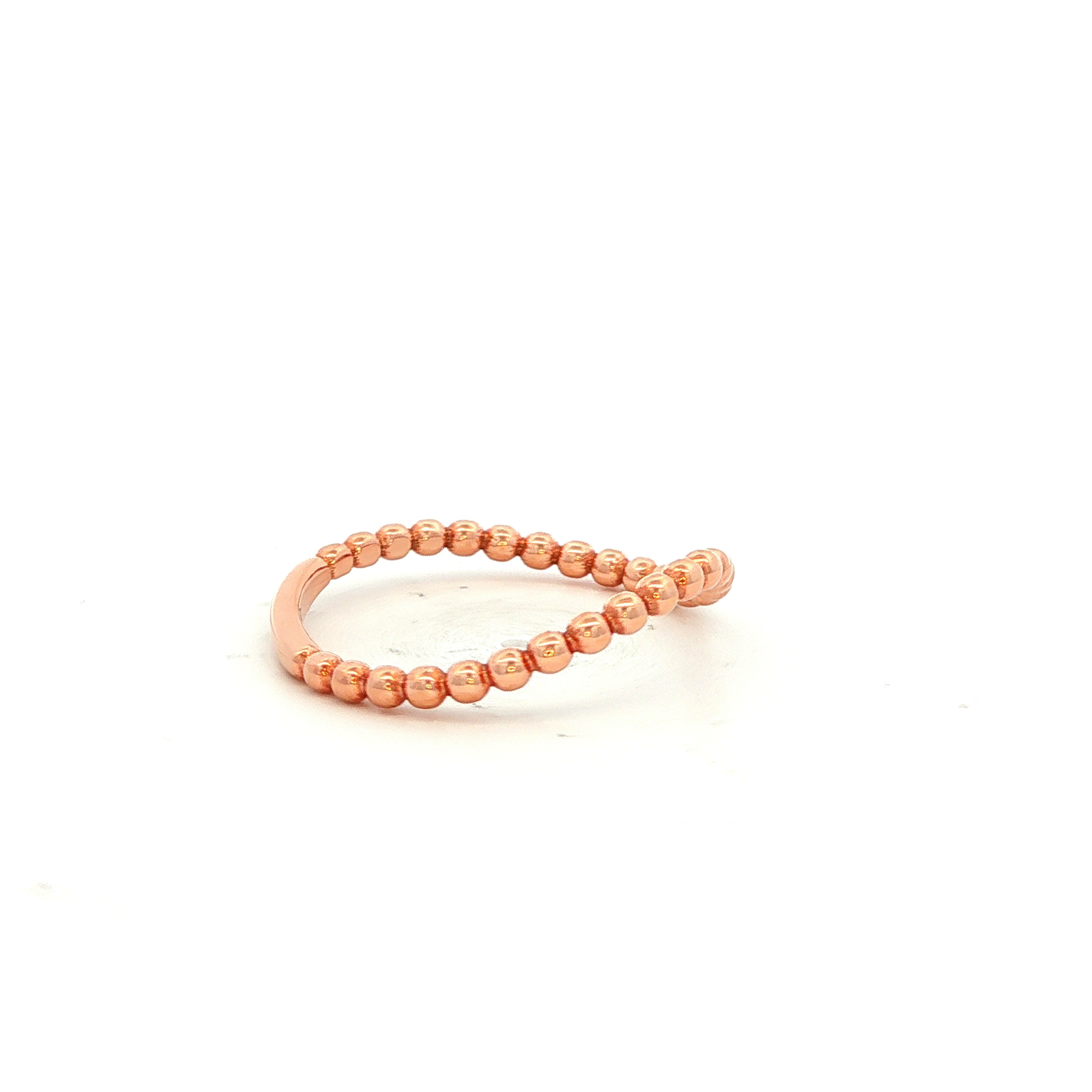 Beaded Dress Ring in Rose Gold