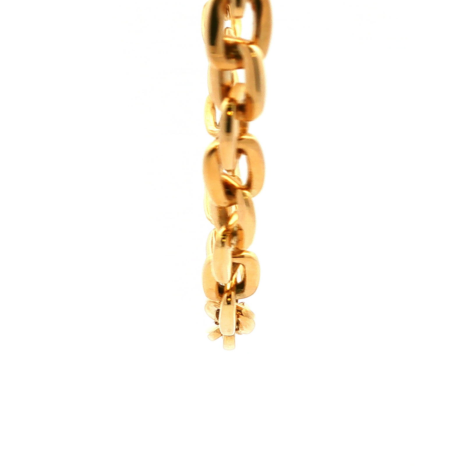 Square Link Chain Necklace in Yellow Gold