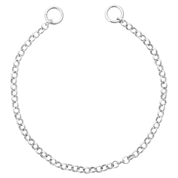 Nikki Lissoni Silver Plated Round Cable Tag Bracelet 15cm