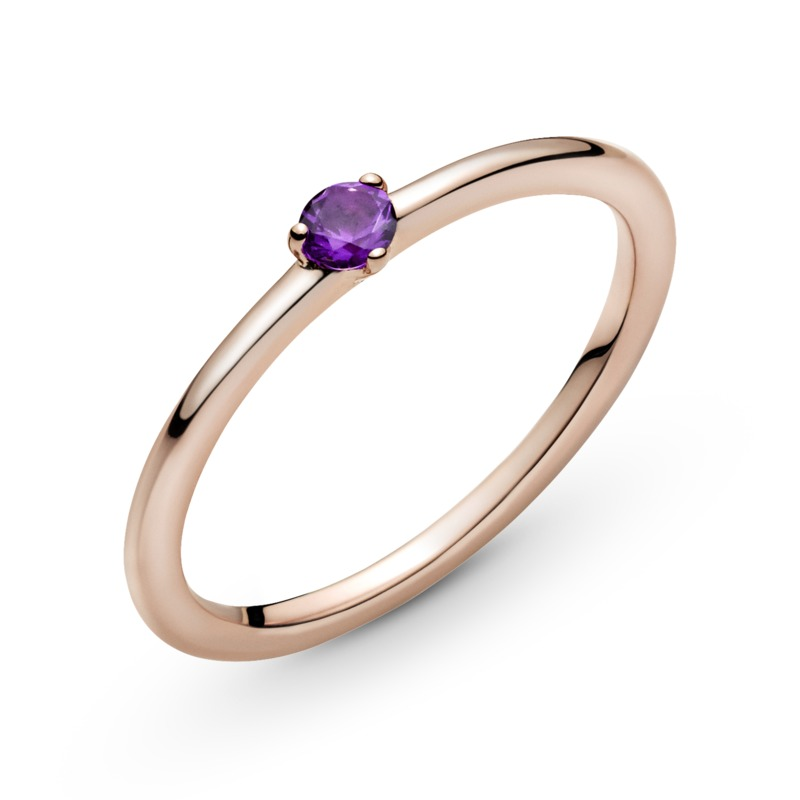 Pandora Rose Purple Solitaire Ring