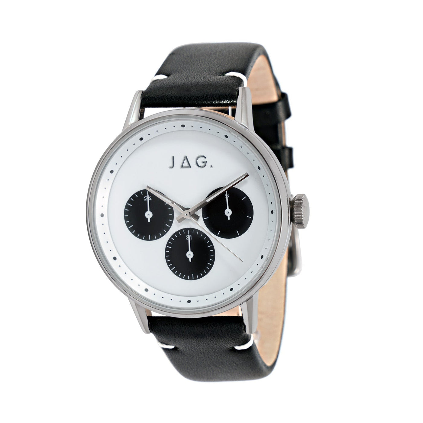 Jag Norwood Silver Stainless Steel 42mm Classic Style