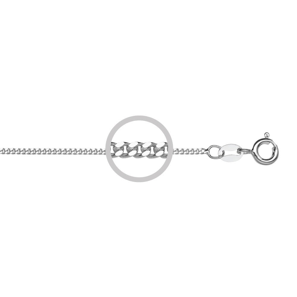 Sterling Silver Tight Curb Chain 45cm