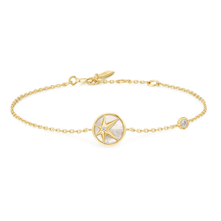 Ania Haie Gold Star Mother-Of-Pearl Bracelet