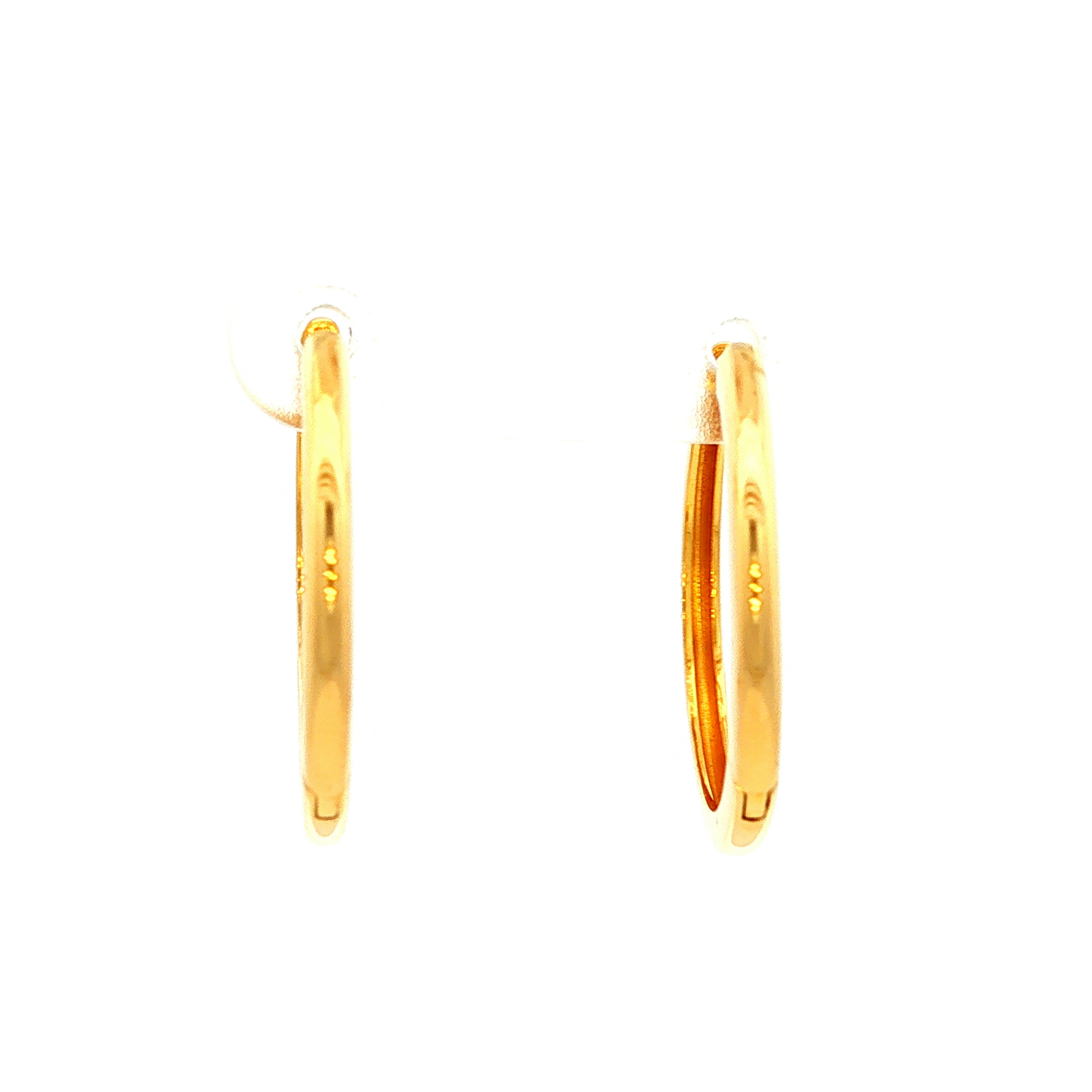 Hinged Hoop Earrings in Yellow Gold