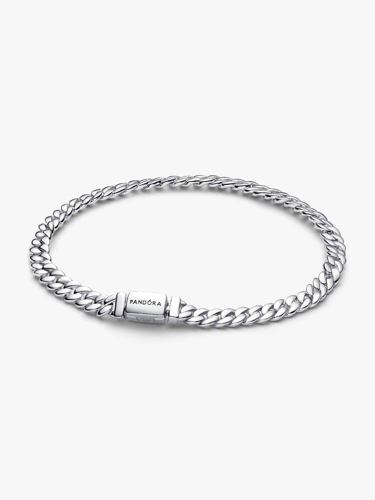 Cuban chain sterling silver bracelet