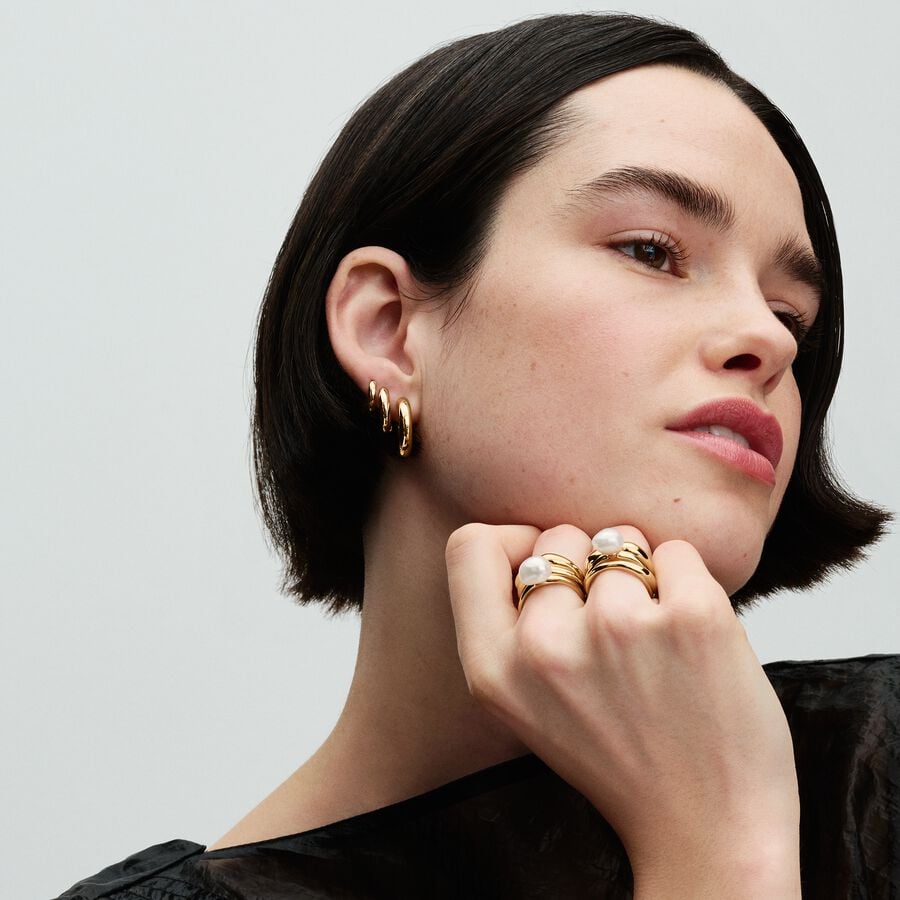 Round Open Hoop Earrings