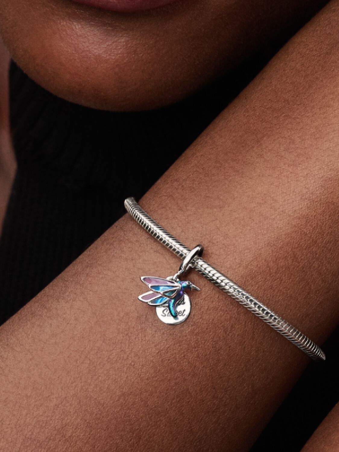 Hummingbird Double Dangle Charm