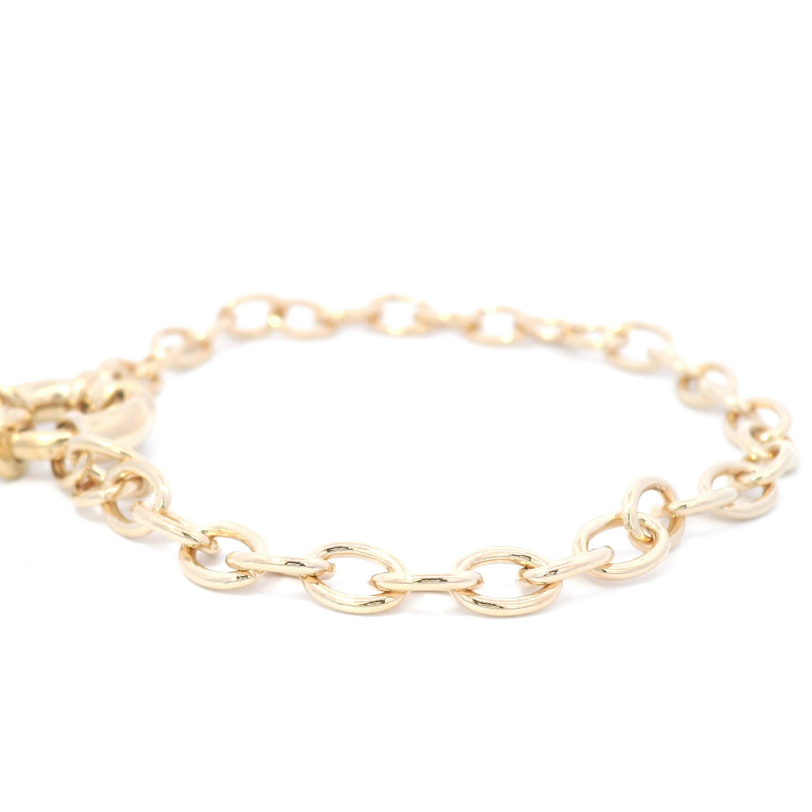 Oval Link Bolt Ring Bracelet In Yellow Gold