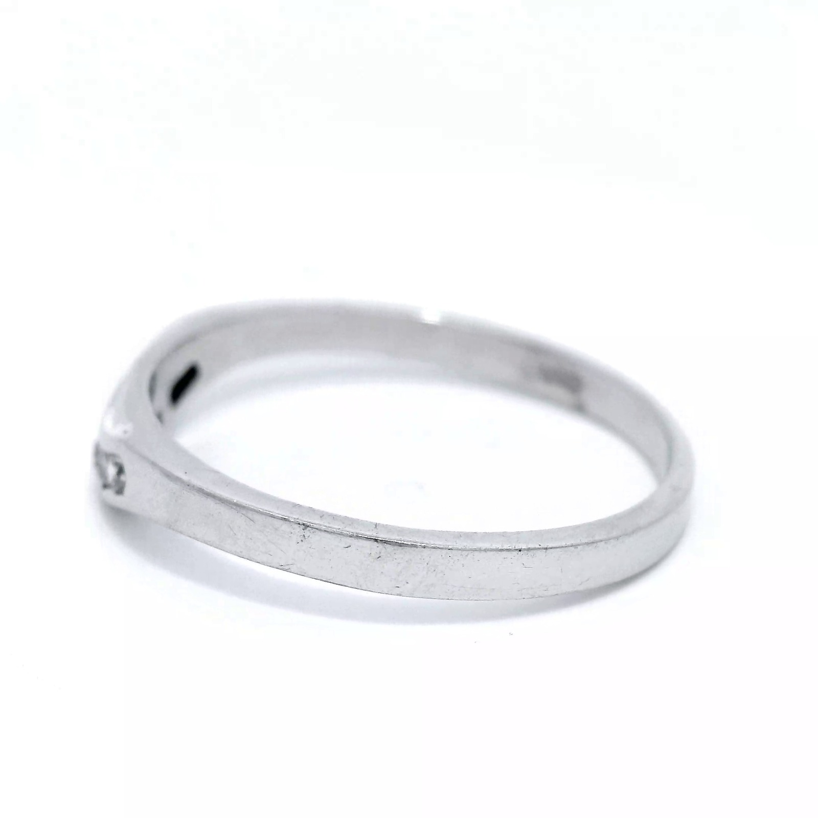 Curved Channel Diamond Eternity Ring in White Gold