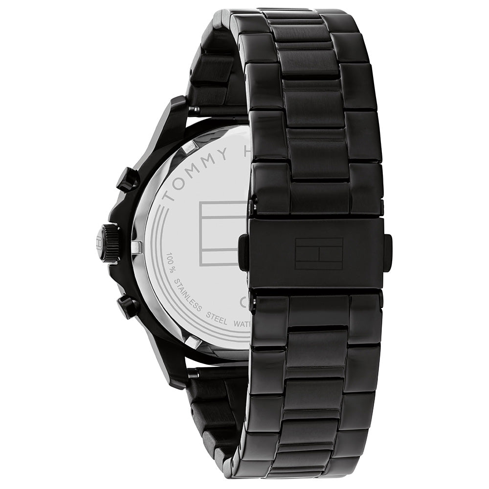 Tommy Hilfiger 'Henry' Black Steel Men's Multi-function Watch