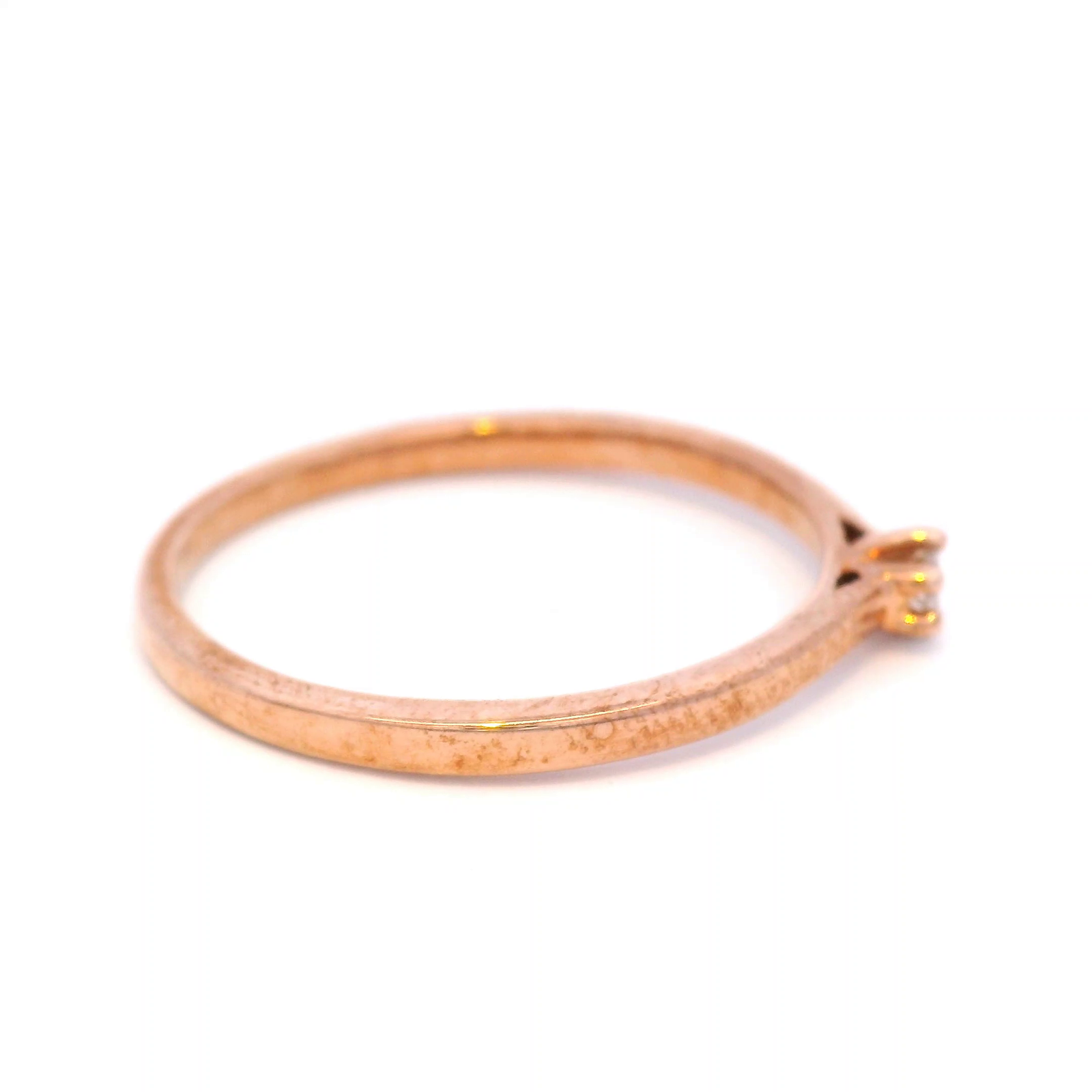 Claw Set Diamond Dress Ring in 9 Carat Rose Gold
