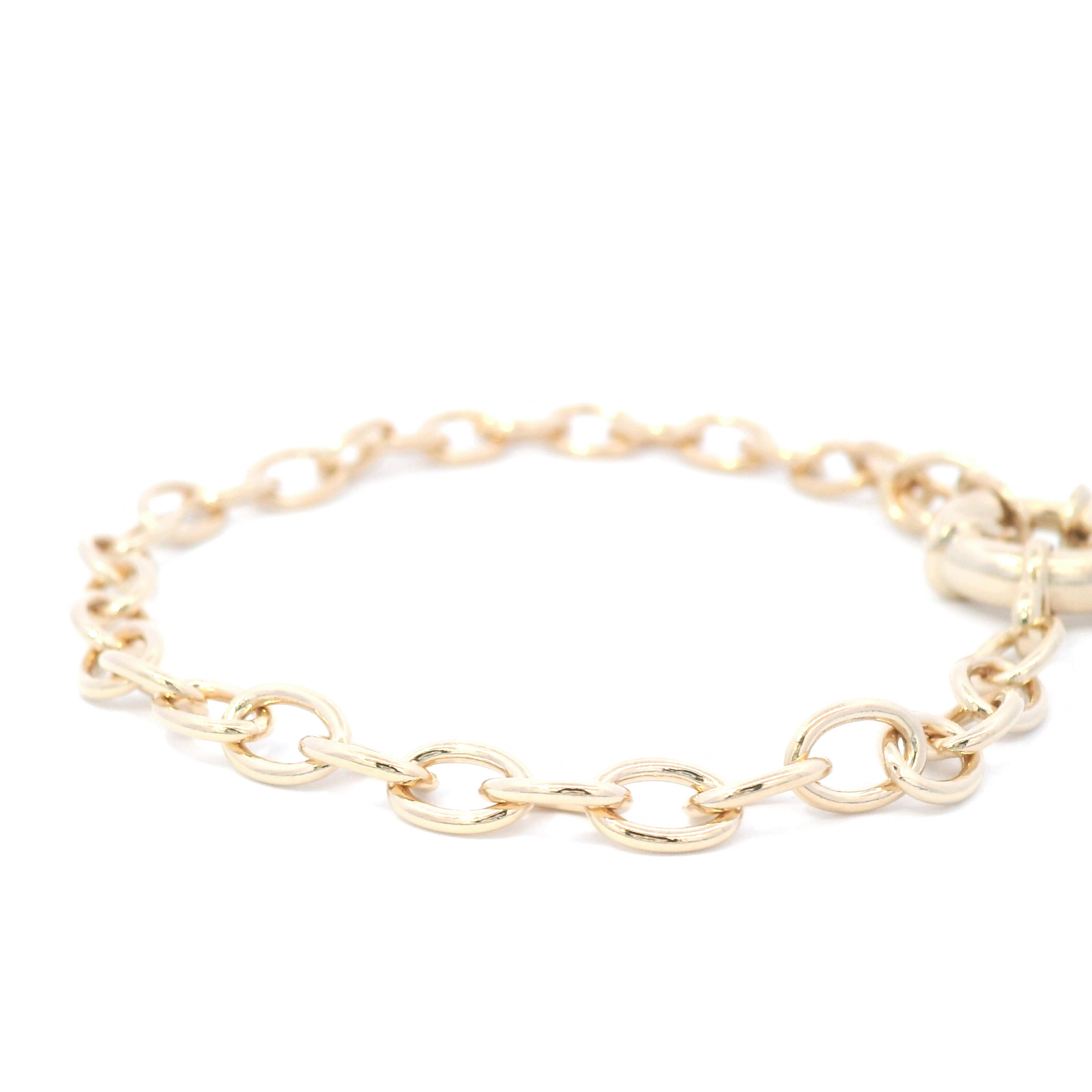 Oval Link Bolt Ring Bracelet In Yellow Gold