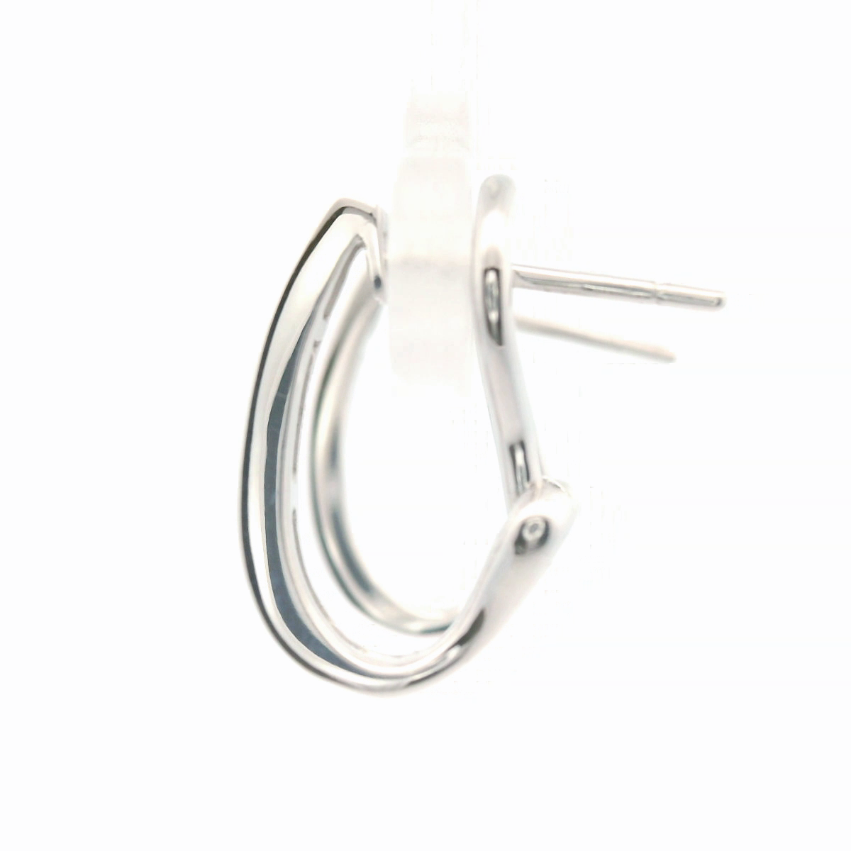 14CT W/G .25CT OVAL CHANNEL SET Dia HUGGIES