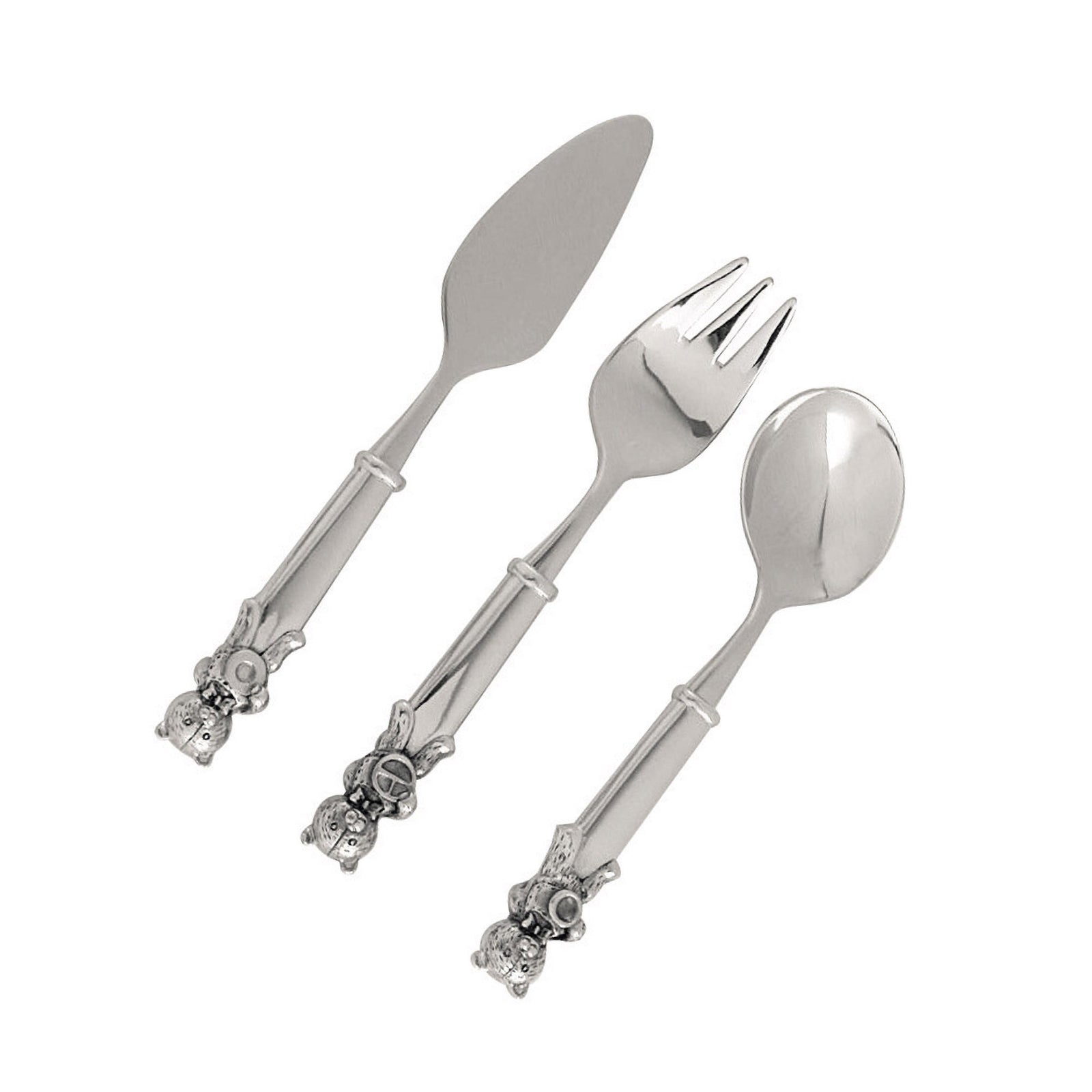 Royal Selangor Baby Fork, Spoon & Knife Set 'Teddy Bears' Picnic'