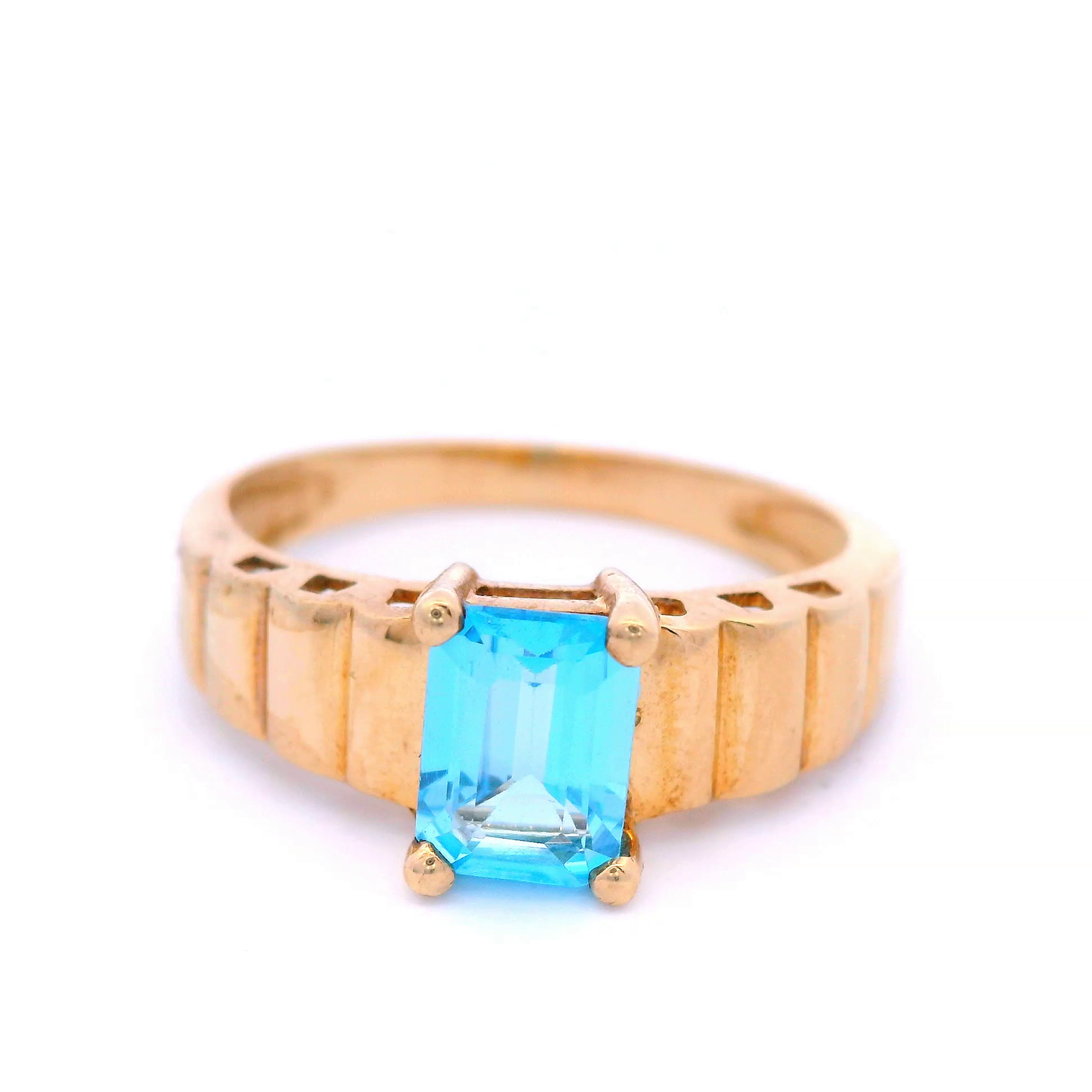 Natural Topaz Dress Ring in Yellow Gold