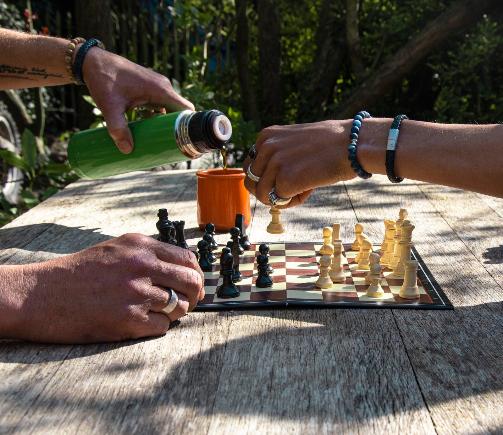 Riley - Marine - Leather Box Braided Bracelet