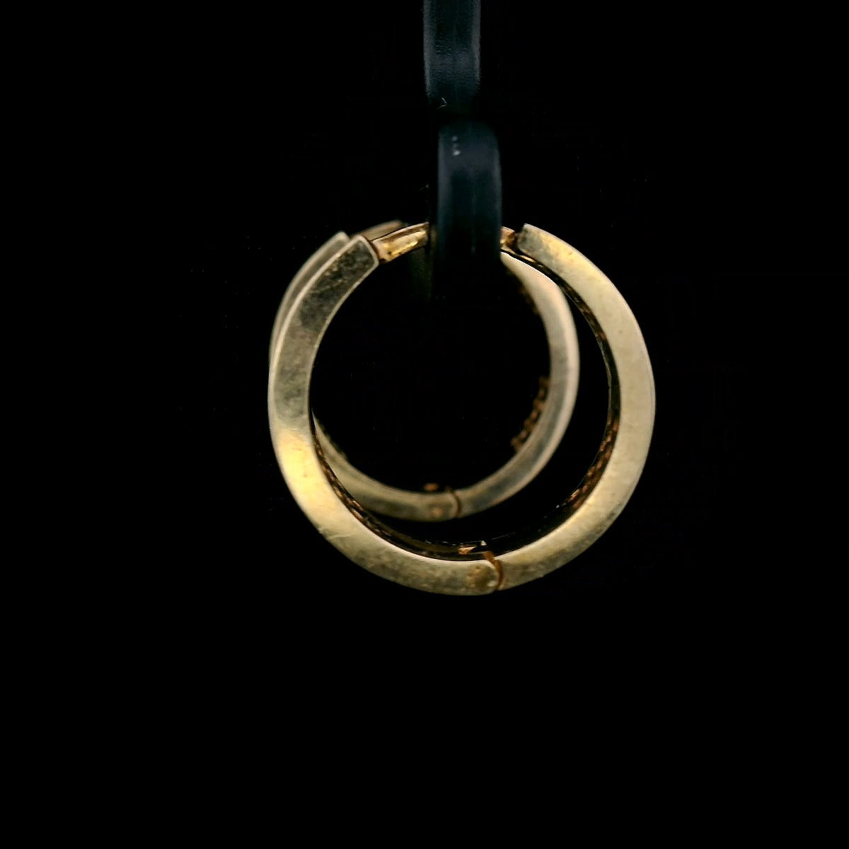 9ct Yellow Gold Cubic Zirconia Screw Detail Huggie