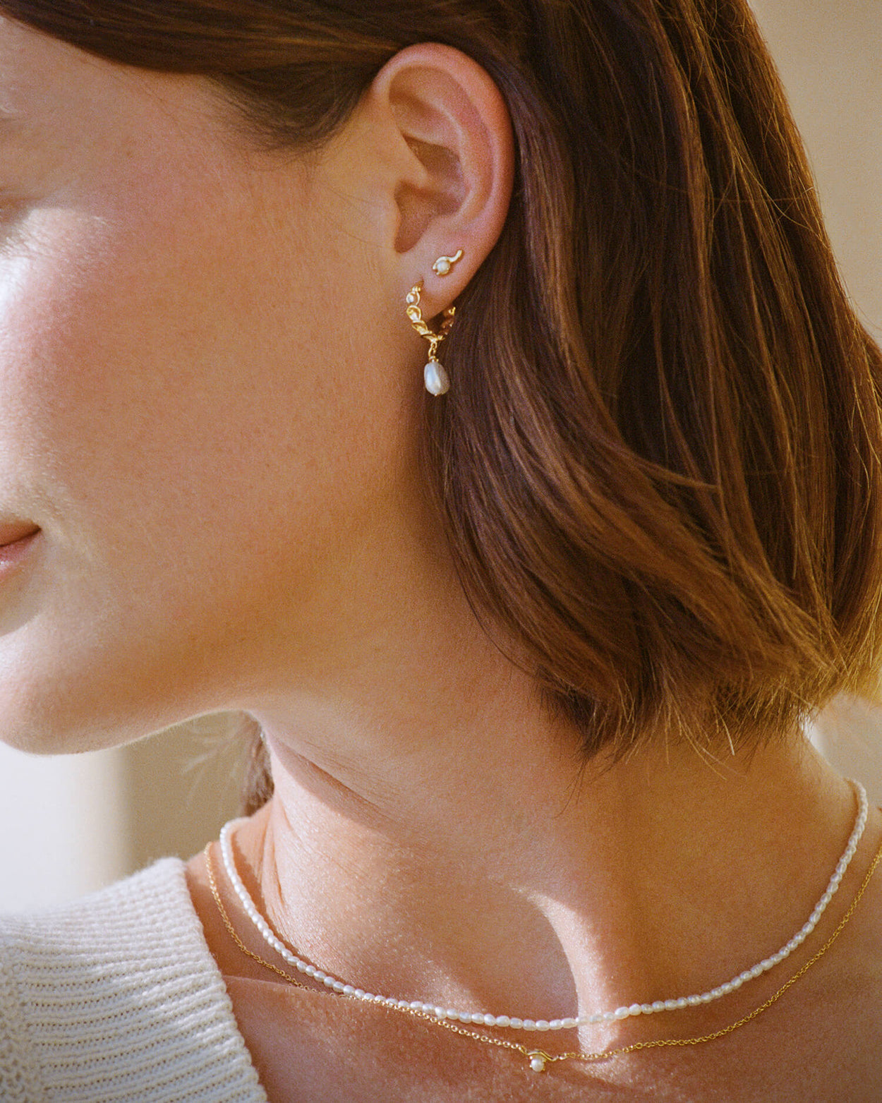 Kirstin Ash Ripple Necklace 18K Gold Plated