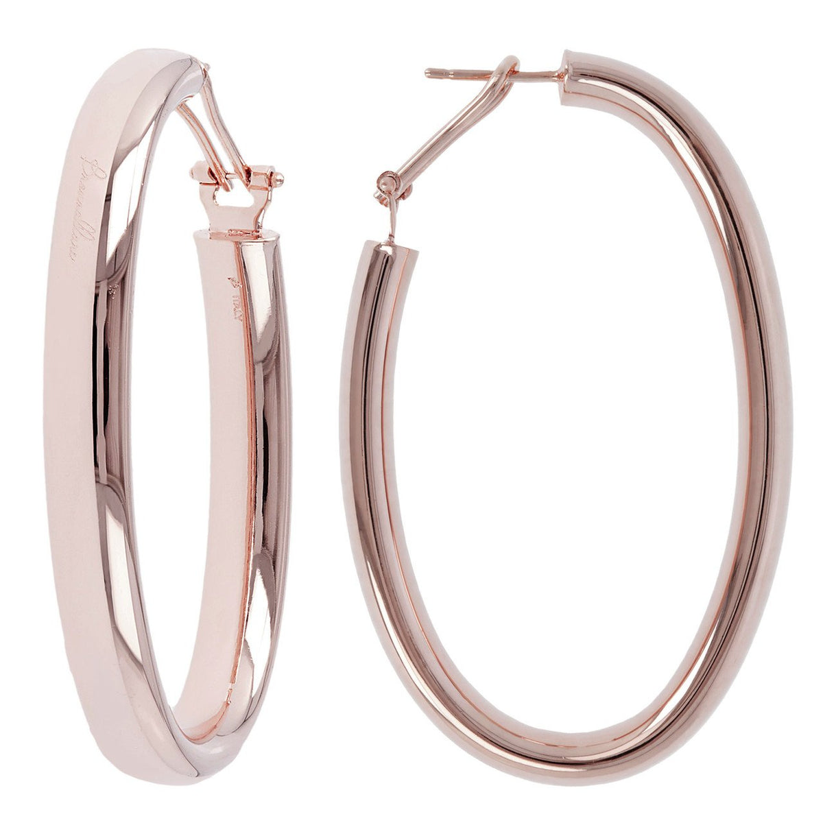 Bronzallure Purezza Oval Hoop Earrings