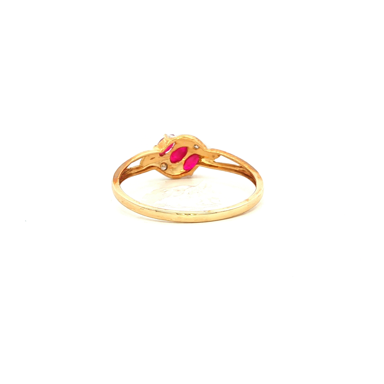 Ruby and Diamond Ring in Yellow Gold