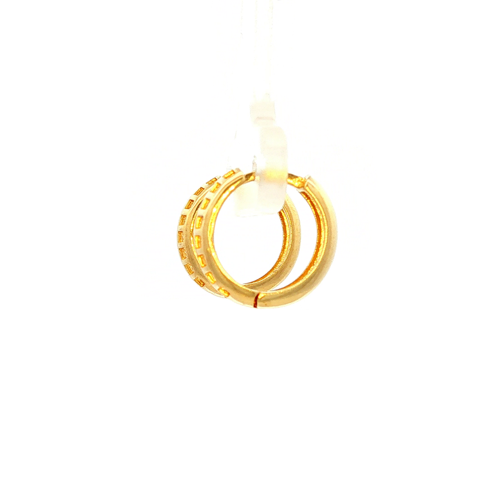 Light Weight Hoop Earrings in Yellow Gold