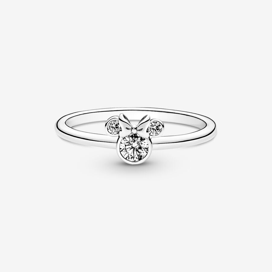 Disney Minnie Mouse sterling silver ring with clear cubic zirconia